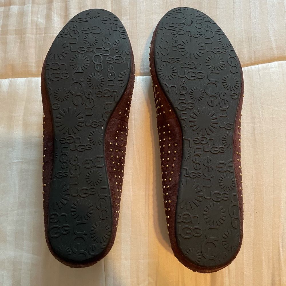 UGG Australia Women’s Alloway Brown Studded Flats - Size 11 - Picture 7 of 13